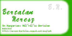 bertalan meresz business card